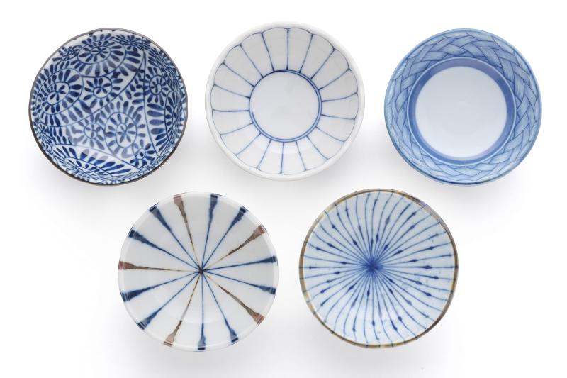 丸鎌陶器(Marukama Touki) 器 食器 セット 和柄 5個 小鉢 美濃焼 和紋様珍味鉢（5柄組）