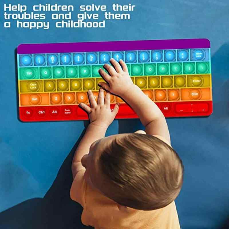 文字付きキーボードポップイットそわそわおもちゃセット、スクイーズ玩具 プッシュポップ フィジェットおもちゃ プッシュポップポップ バブル感覚 減圧おもちゃ 減圧グッズ ストレス解 uminokaze-10112845 海の風ストア サンプル画像2