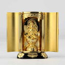 仏像 大日如来 厨子入り(金メッキ/24金) 仏師:渡辺景秋 原型_(未・申年生まれ)十二支守り本尊 干支 高岡銅器(だいにちにょらい)