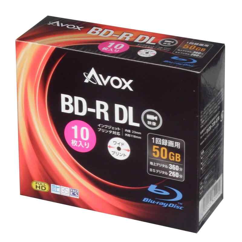 AVOX ブルーレイディスク BD-R 録画用 50G 1-6倍速 10枚 パック BR260RAPW10A parent