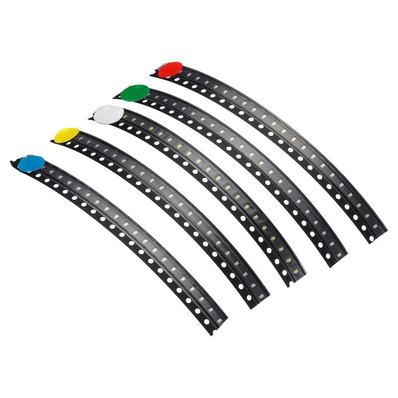 PATIKIL 0603 発光ダイオードチップ 100個 1.8-3V 表面実装 LEDダイオードライト DIY 科学体験 部品交換用 5カラー