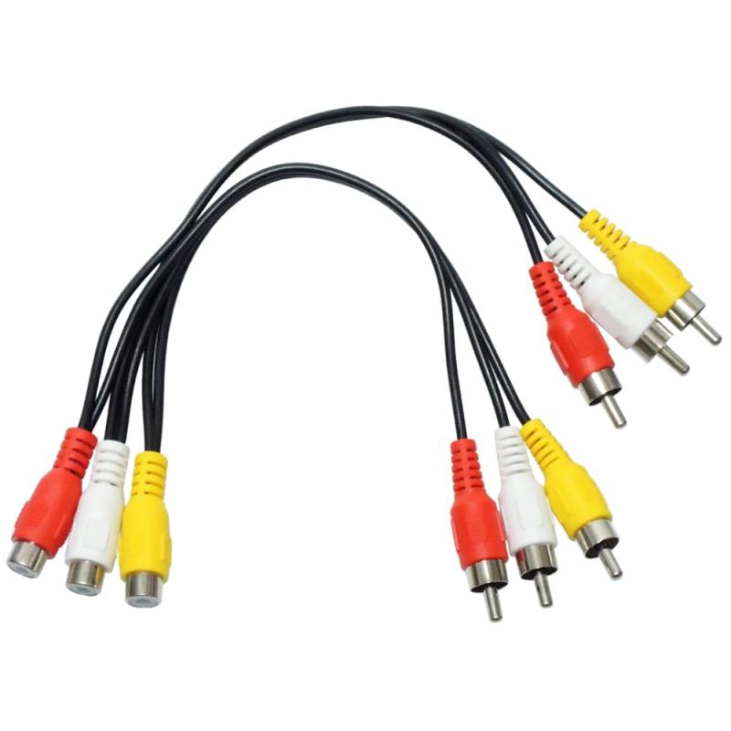 KAUMO 2分岐AVケーブル メス(RCA赤白黄3