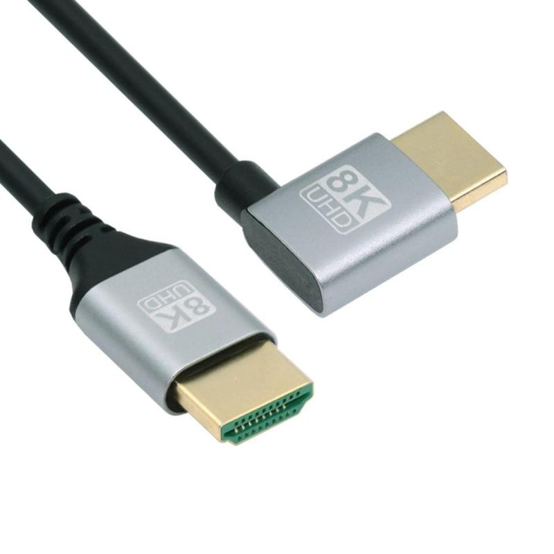 樂天商城 - Chenyang HDMI 2.1 ケーブル HDMI タイプ A オス - オス 8K 4K HDTV 90 度左向き角度延長ケーブル 1.0M