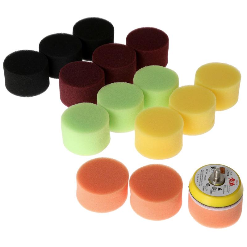 樂天商城 - Dophee 研磨パッドセット ポリッシャースポンジ ポリッシャー バフ スポンジパッド カー研磨用 バフ 研磨 マジックスポンジ 多色 50mm 16個セット