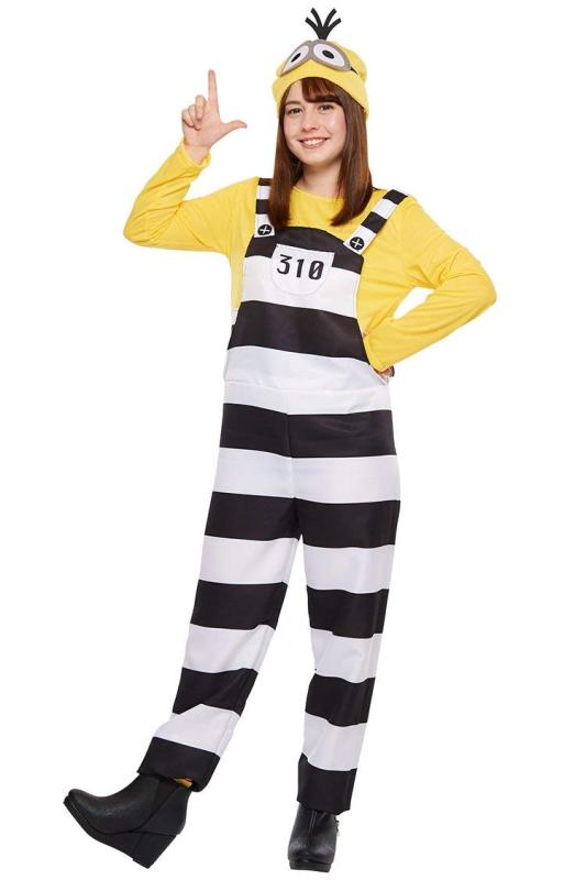 囚人 ミニオン コスチューム レディース 155cm-165cm着丈140cmDespicable Me 3 is a trademark and copyright of Universal Studios. Licensed by Un...