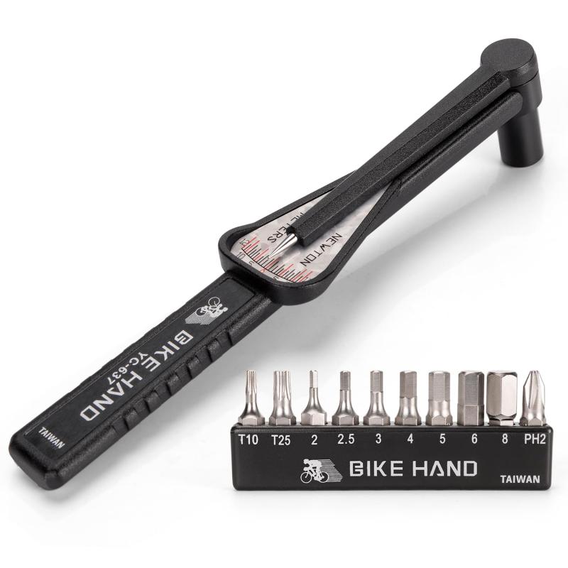 乐天商城 - BIKE HAND 自転車 トルクレンチセット 差込角1/4インチ(6.35mm) ビット付き 台湾製