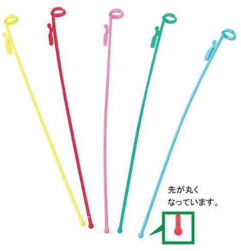 風船プラ棒100本入り 色MIX 21cm 2