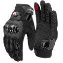 KEMIMOTO バイク グローブ 夏 春 メッシュ スマホ対応 夏用グローブ バイク手袋 バイク用グローブ オールシーズン レディース メンズ オートバイ 作...