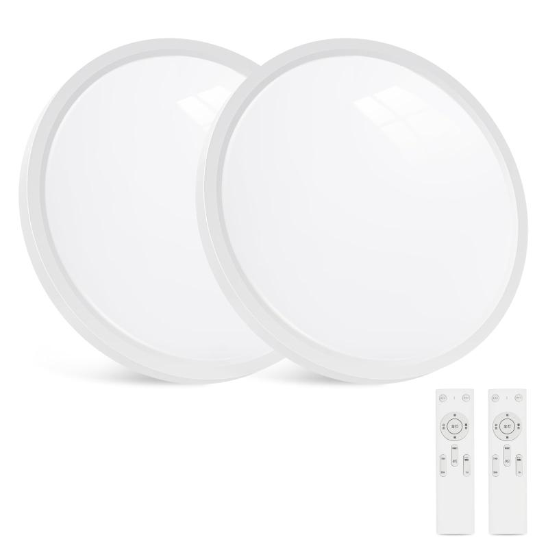 [禄越] シーリングライト led 照明器具 間接光 照明 調光調色 リモコン付 常夜灯モード タイマー 薄型 ledシーリングライト 省エネ 節電 簡単取付 天井照明 電気 キッチン リビング 子供部屋