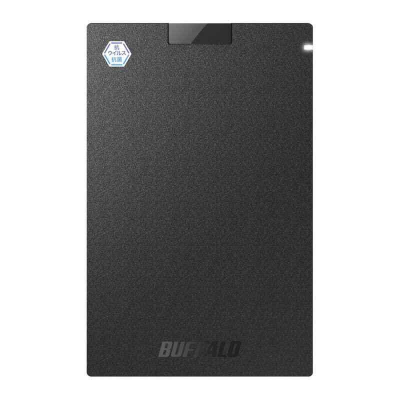 バッファロー SSD-PGVB2.0U3-B USB 3.2 (Gen 1) 対応 抗ウイルス・抗菌対応 SSD 2TB