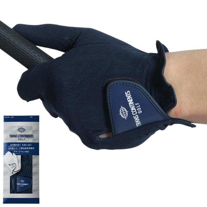 TRANS CONTINENTS(トランスコンチネンツ) ゴルフグローブ 全天候型 合成皮革グローブ メンズ TCSF-1901