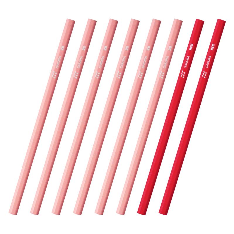 サクラクレパス かきかた鉛筆 2B +赤鉛筆