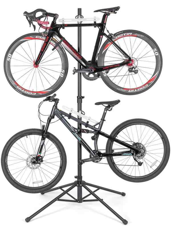 CXWXC 自転車 スタンド 2台 倒れない 横置き ディスプレイスタンド 高さ無段階調整 室内用 (BN-W009)