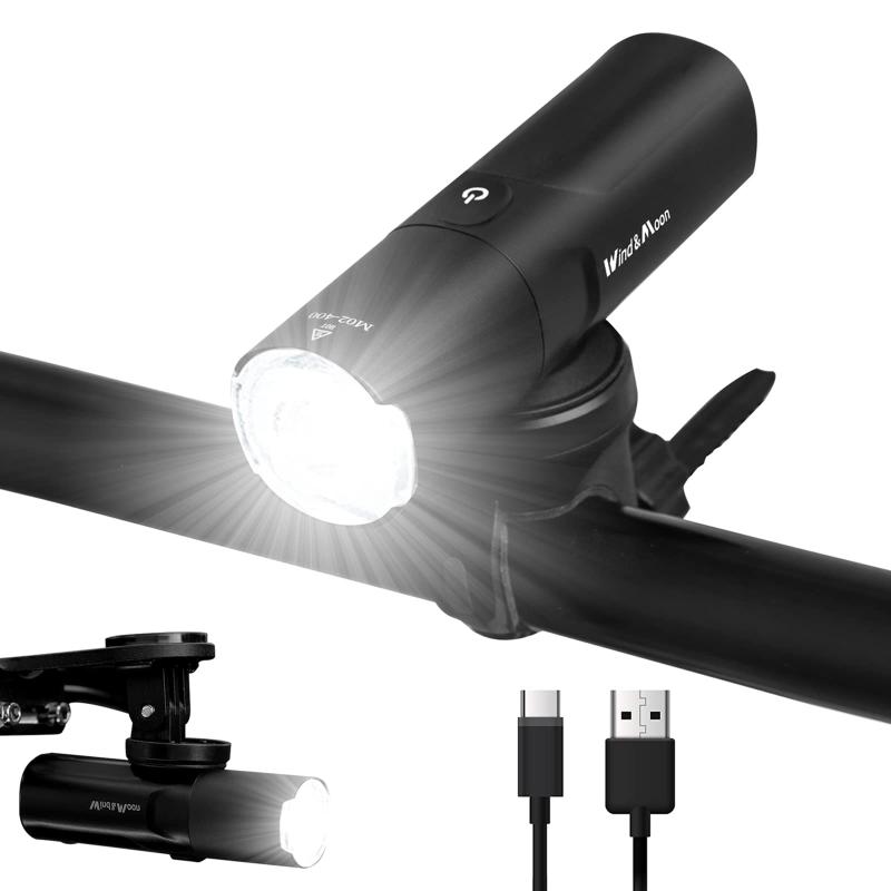 HLOMOM 自転車 ライト 防水 充電式 ロードバイク ライト,400/600/800ルーメン 自転車用ヘッドライト 25..