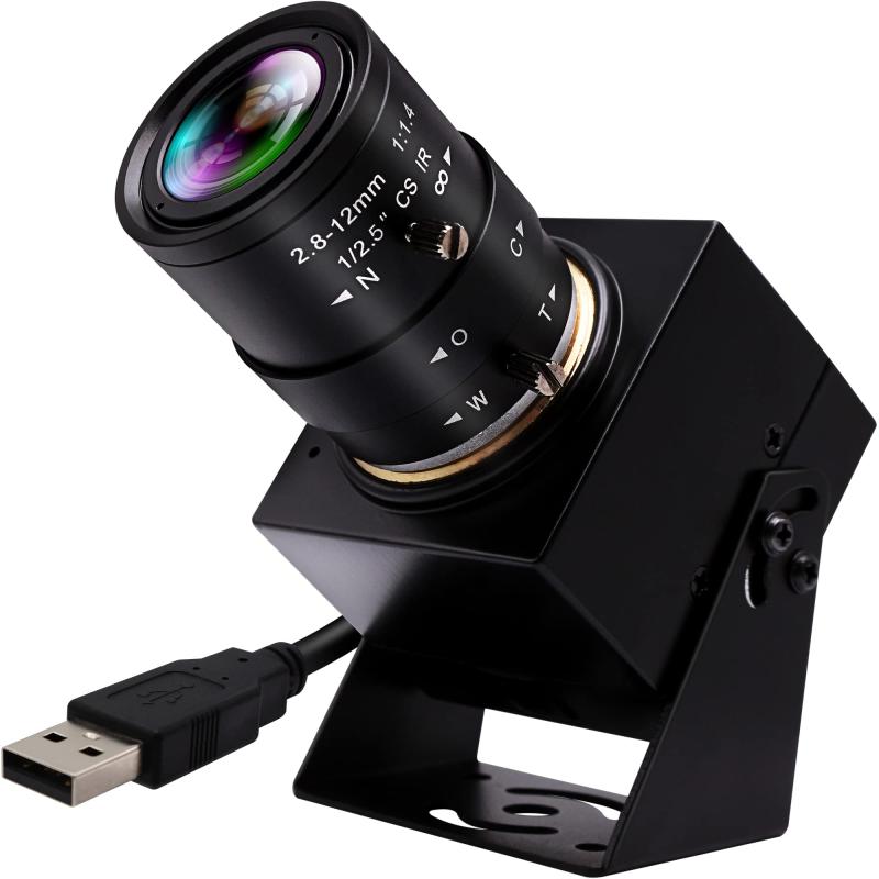 ELP USB カメラ 4K ウェブカメラ 2160P 手動光学ズームレンズ USB カメラ クローズアップ ズームインおよびアウト OpenCV Web カメラ ビデオ会議カメラ コンピューター、ラップトップ Jetson Nano、Raspb