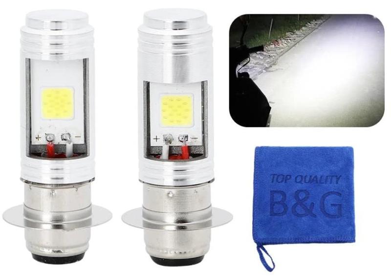【眩しすぎるくらい明るい】 LED T19L ヘッドライト バルブ 12V/24V 2個セット Hi/Lo 切替式 トゥデイ ジョグ シグナス KLX カブ アドレス ズーマー キャノピー DJ 1 ダックス モンキー ゴリラ など