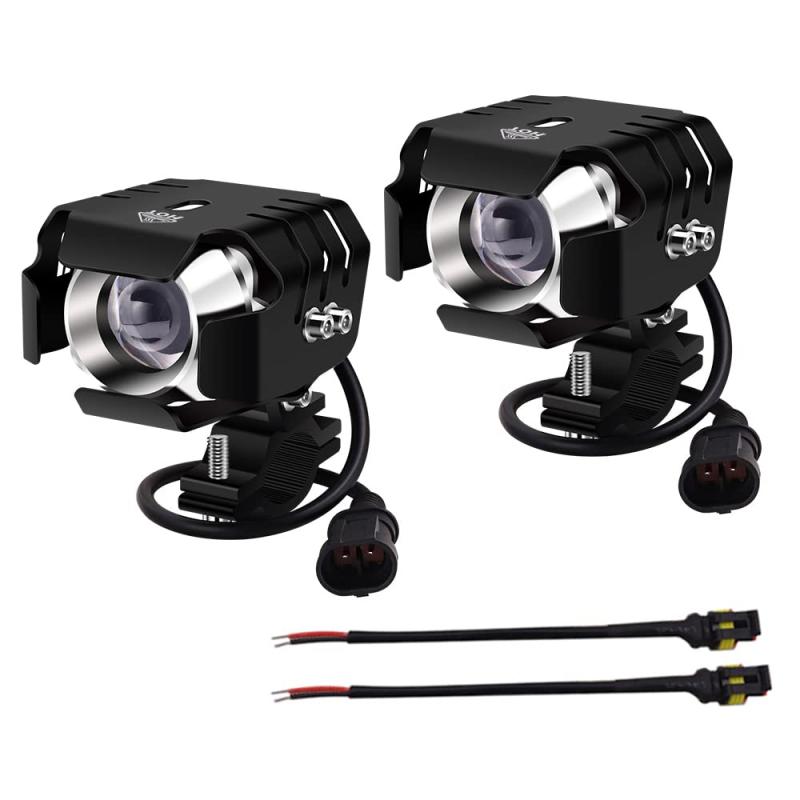 樂天商城 - X-STYLE バイク フォグランプ 白 20W LEDヘッドライト 補助灯 ワークライト 12V 24V 高輝度 防水 長寿命 耐衝撃 汎用 車外灯 ホワイト 狭角 2個セット