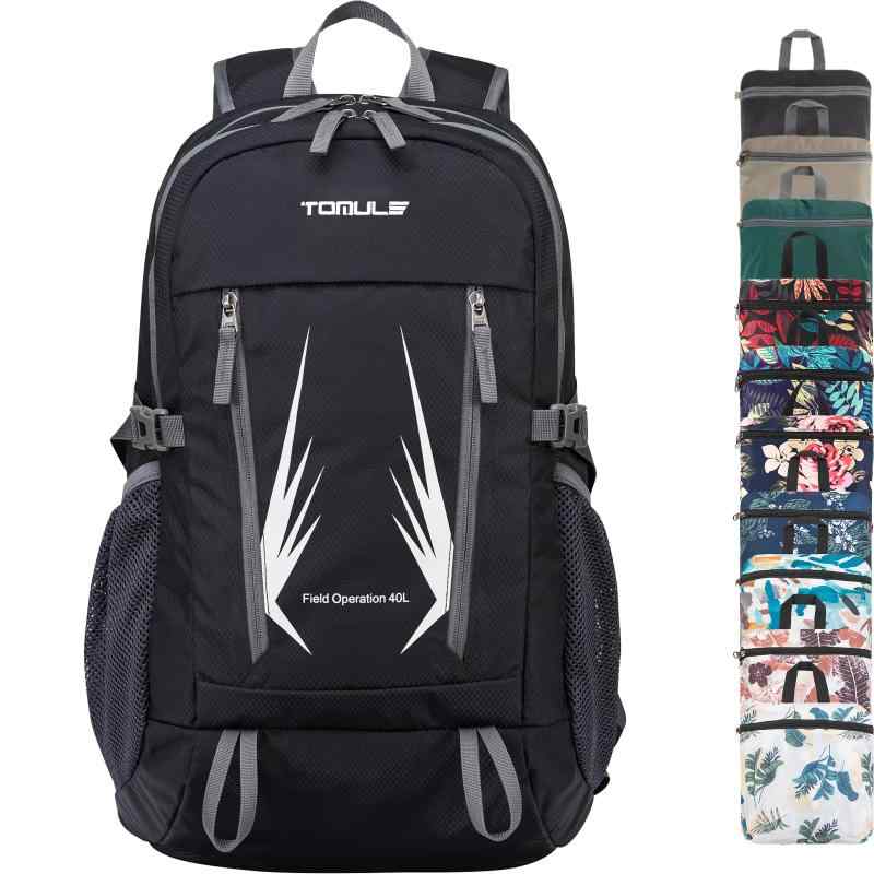 [TOMULE] 登山リュック 折りたたみ 大容量 防水 防災 軽量 デイパック 40L アウトドアバックパック ハイキング トラベル uminokaze-10135427 海の風ストア パッケージ画像