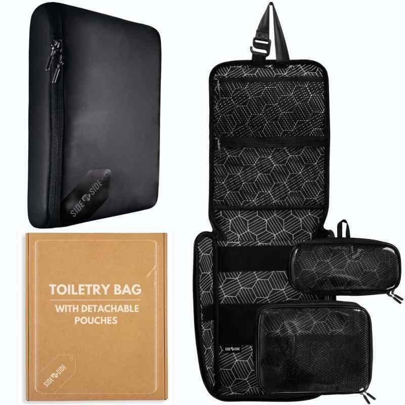 サイドバイサイド(SIDE BY SIDE) 出張やカップル旅行に最適 スーツケースの隙間に押し込める 薄さ4cm 着脱式CUBEポーチにより衛生的に管理 ギフトボックス付き TRAVEL PACKERTRAVEL