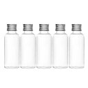 5個入り 50ML 化粧品用 詰め替えボトル 小分け容器 小分けボトル クリームローション化粧品容器 携帯用 収納 旅行用品 アルミキャップ