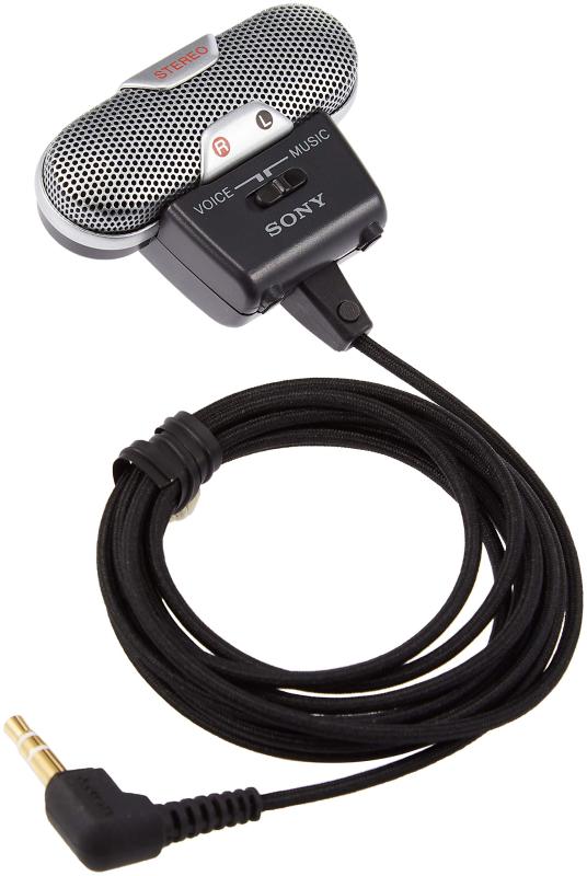 ソニー コンデンサーマイク ステレオ/音楽収音用 VOICE/MUSICモード切り換えスイッチ搭載 ECM-719VOICE/MUSICモード切り換えスイッチ搭載。ライブ演奏も会議も高音質で録音できるマルチユース・ワンポイントステレオマイク。