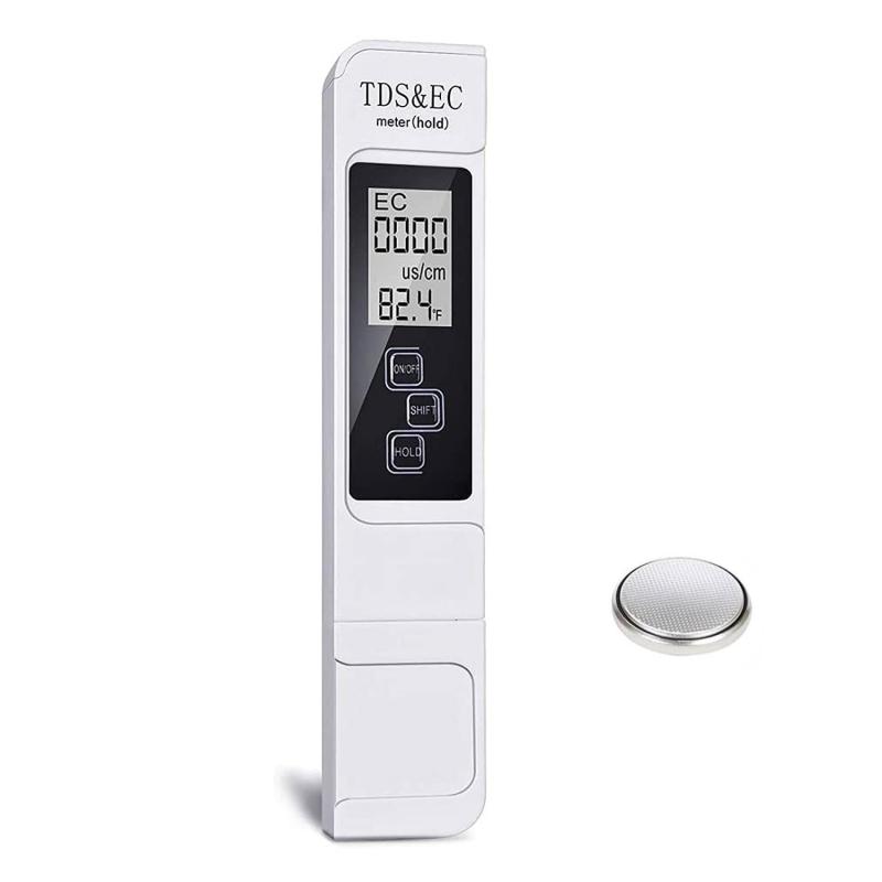 GOOMAND 水質測定器 TDS EC メーター 測定範囲 0-9990us/cm 0-9999ppm 水温 自動温度補正 3-in-1 TDS＆EC＆ 水質テスター