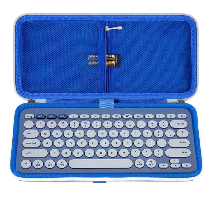 Geekria キーボード キャリングケース、小型コンパクトキーボード用ハードシェル保護トラベルバッグ、ロジクール Logicool K380、ロジクール Logicool Pebble Keys 2 K380s 対応 (ブルーベリー)コンパクトで持ち運びやすく、防塵・防滴仕様。K380/k380s 専用に設計されています。注: キーボード ケースのみが付属します。設計された超硬質シェルが、落下、衝撃、圧迫からキーボードを保護します。ジッパー付きの内部メッシュポケットには、ケーブル、コード、充電器、その他のアクセサリを便利に収納できます。互換性のあるキーボードの最大寸法（ケース内側）：11 x 5 x 1インチ（28 x 12.5 x 2.5 cm）。ロジクール Logitech Logicool Pebble Keys 2 K380s、ロジクール Logitech Logicool K380 キーボード ケースと互換性があります。