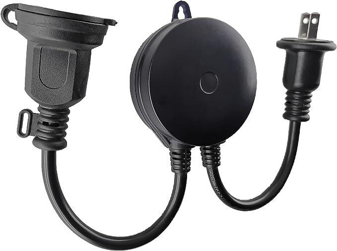 KOZUMUWAN ＼設定簡単／光センサー付き タイマーコンセント 最大1500W 屋外用 消灯時間設定 装飾灯 ガーデンライト 防雨型 屋外用 24時間 自動ON/OFF 装飾灯 玄関灯 防犯灯 照明器具 作業 装飾灯
