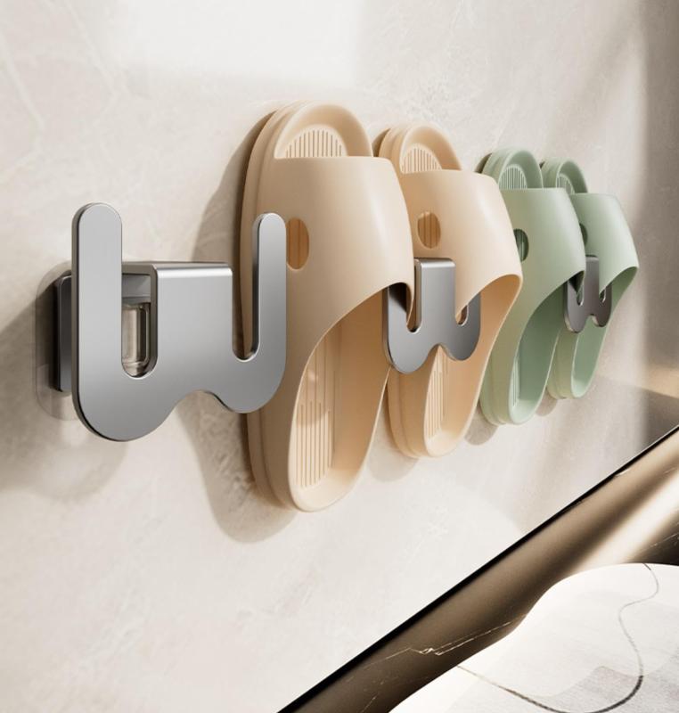 FTBOL 【5個入】スリッパラック スリッパラック 壁掛けスリッパ 強力粘着タイプ サンダル収納 安定性 ..