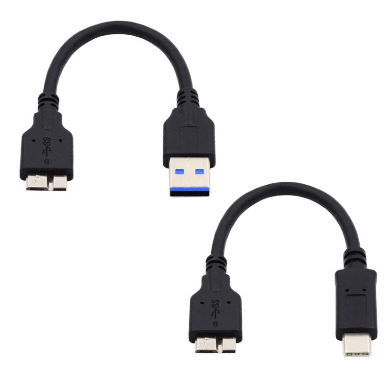 乐天商城 - xiwai USB 3.1 USB-C Type-C - Micro 3.0 USB 3.0 Type-A オス - Micro 3.0 B オス ディスク SSD データケーブル 15cm 2個セット