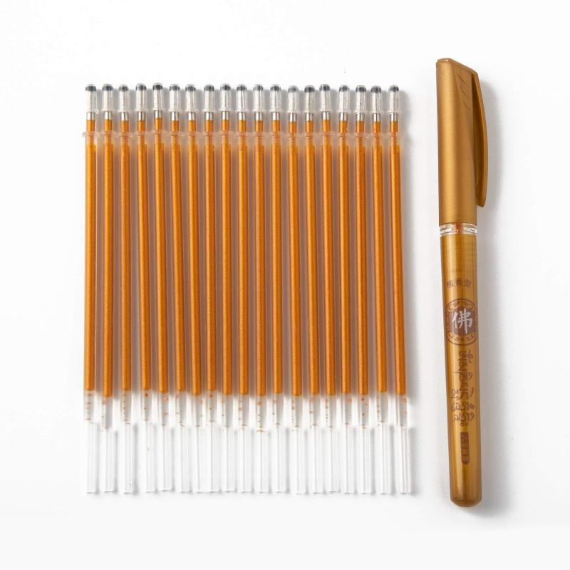 金色写経筆 ボールペン 筆で祈愿 綺麗な濃金写経筆絵仏にも適用