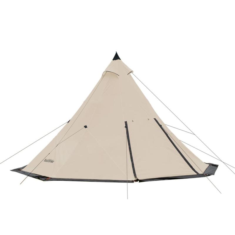 Naturehike ワンポールピラミッドテント3-4人用 / 5-8人用マルチパーソンに適したオクタゴンピラミッドテント4シーズンファミリーテント収納バッグ付家庭用簡単設営 キャンプ用品