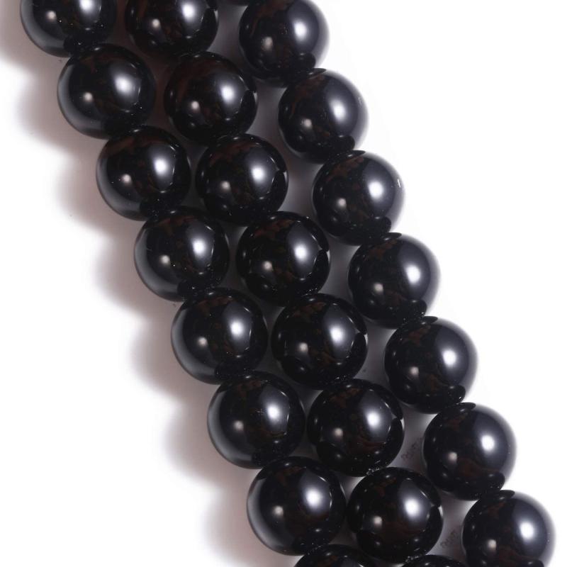 【京珠堂】上質5A オニキス~Onyx~ 6~20mm 一連8mm約48珠10mm約38珠12mm約32珠14mm約28珠