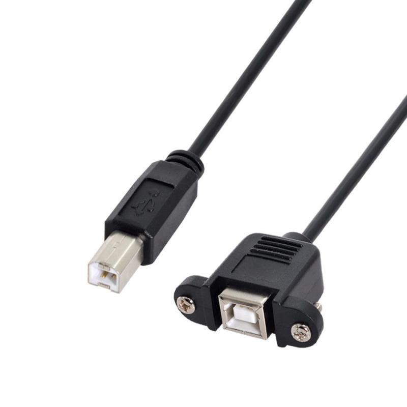 chenyang USB 2.0 Type B プリンター スキャナー ハードディスク 延長データケーブル パネルマウント用ネジ付き 50cm