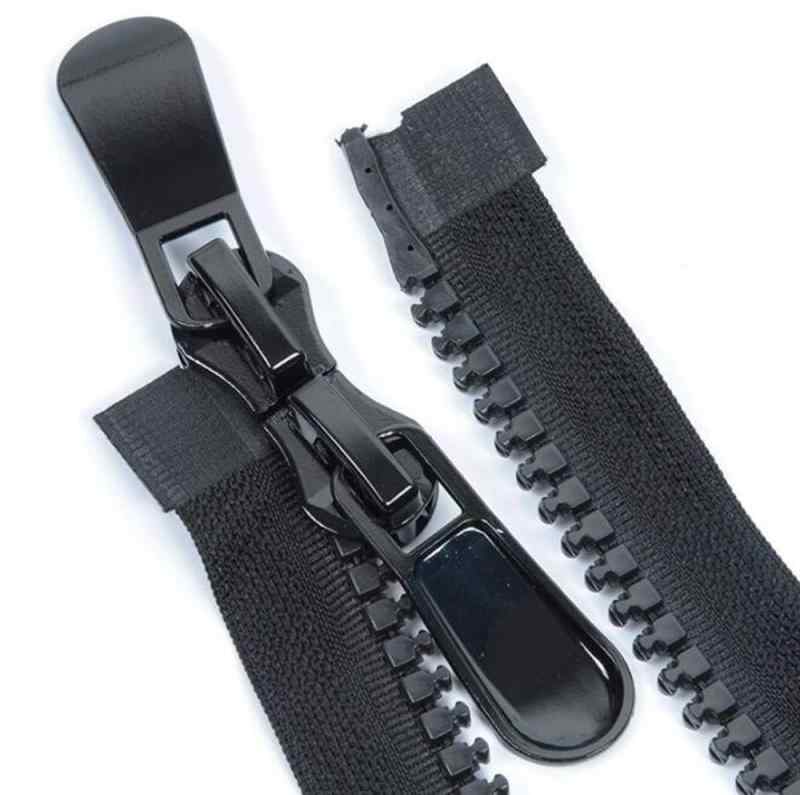 STK ファスナー ダブルジッパー 上止め ダウンジャケット バッグ 修理 DIY 縫製用 手芸素材 黒