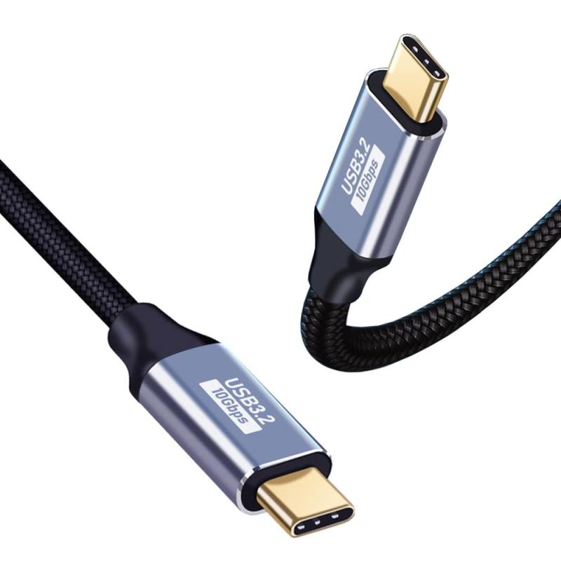 USB-C & Type-C ケーブル USB3.1 Gen2(10Gbps) PD対応 100W/5A急速充電 4K/60Hz映像出力 超高耐久ナイロン タイプC機種対応