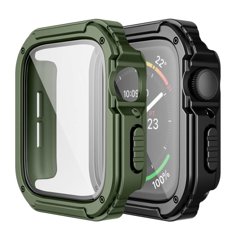 乐天商城 - 2枚入り Adepoy コンパチブル Apple Watch Series 6/5/4/SE Series 8/7 44/45mm 用 ケース 頑丈 アップルウォッチケース 全面保護カバー 耐衝撃 スポーツケース 落下 衝撃 吸収 傷防止 Apple w