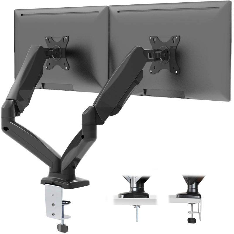 METIYA モニターアーム デュアル 2画面 ディスプレイアーム ガススプリング式 ガス圧式 モニタースタン..