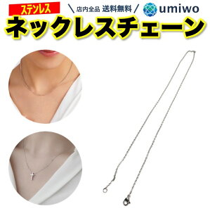 送料無料【高評価レビュー4.5点】ネックレスチェーン サージカルステンレス 316L 長さ45cm 太さ1.5mm 金属アレルギー対応 医療用 レディース かぶれにくい 錆びにくい 変色しない 汗 肌荒れ シンプル デザイン 合わせやすく使いやすい 温泉 海 プール スポーツ