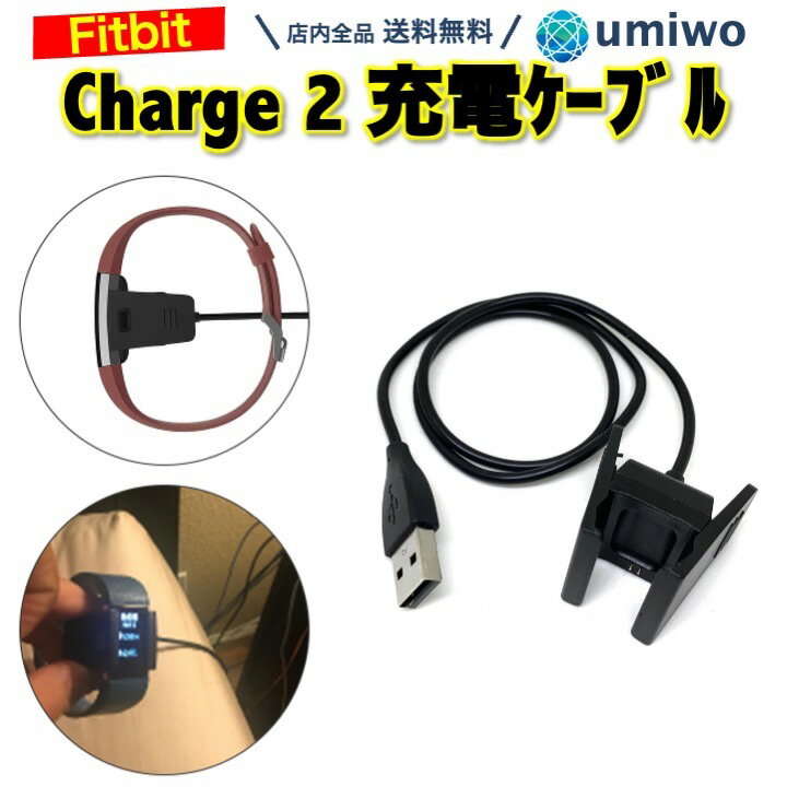 【送料無料】Fitbit Charge 2 充電ケーブル 長さ50cm クリップ式 互換 USBケーブル フィットビット 交換 予備 消耗 シンプル 簡単 Fitbit charge2 USB充電 充電 ケーブル 小型 軽量 コンパクト フィットビットチャージ USB ケーブル スマートウォッチ