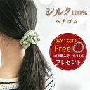 5/5迄49%OFFクーポン！Buy1 Get1★シルク シュシュ シルク ヘアゴム 大きめ シルク ...