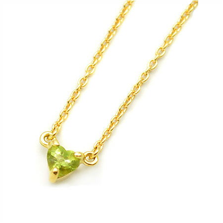 K18カラーストーンハートネックレ...