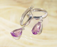 スナップピアス アメシスト ゴールド K18 プラチナ900選択可 クリスマス Xmas