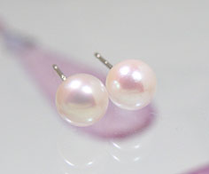 スタッドピアス パール 6mm プラチナ900 K18・K10選択可 クリスマス Xmas