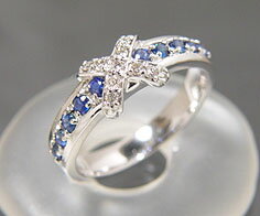 週末限定500円クーポン リング サファイア ダイヤモンド ゴールド K18 プラチナ900・K10選択可 クリスマス Xmas