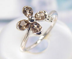 リングスモーキークォーツダイヤモン...