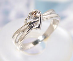 リング ブラウンダイヤモンド ハートモチーフ ゴールド K10 プラチナ900・K18選択可 クリスマス Xmas