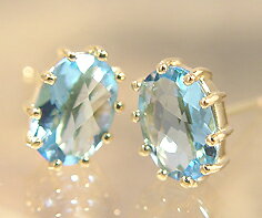 スタッドピアス オーシャンクォーツ ゴールド K18 プラチナ900・K10選択可 クリスマス Xmas