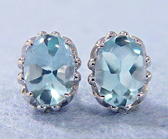 スタッドピアス ブルートパーズ 「fresco」 ゴールド K18 プラチナ900・K10選択可 クリスマス Xmas