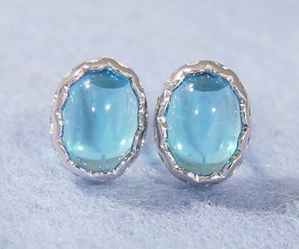 スタッドピアス ブルートパーズ 「doma」 ゴールド K18 プラチナ900・K10選択可 クリスマス Xmas